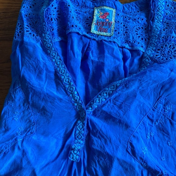 Johnny Was embroidered v-neck blouse - Picture 5 of 11